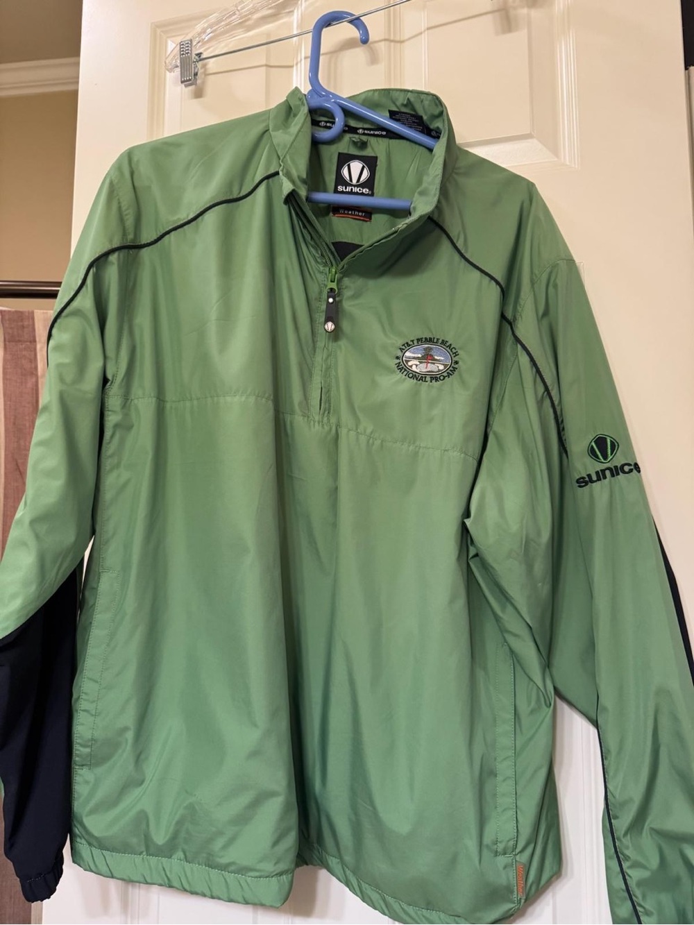 Sunice Men's Green Pullover Windbreaker with Logo